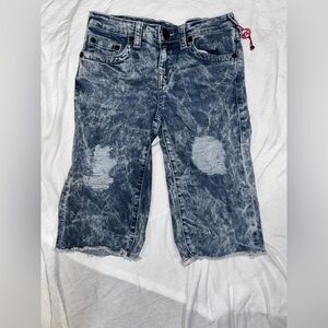 True Religion Kids Distressed Denim Shorts